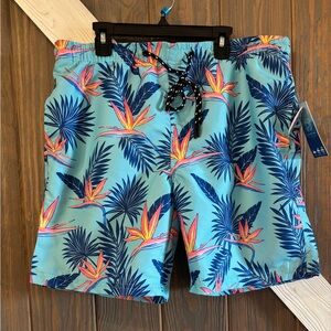 Distortion Men’s Swim Trunks With Drawstring Sz Large